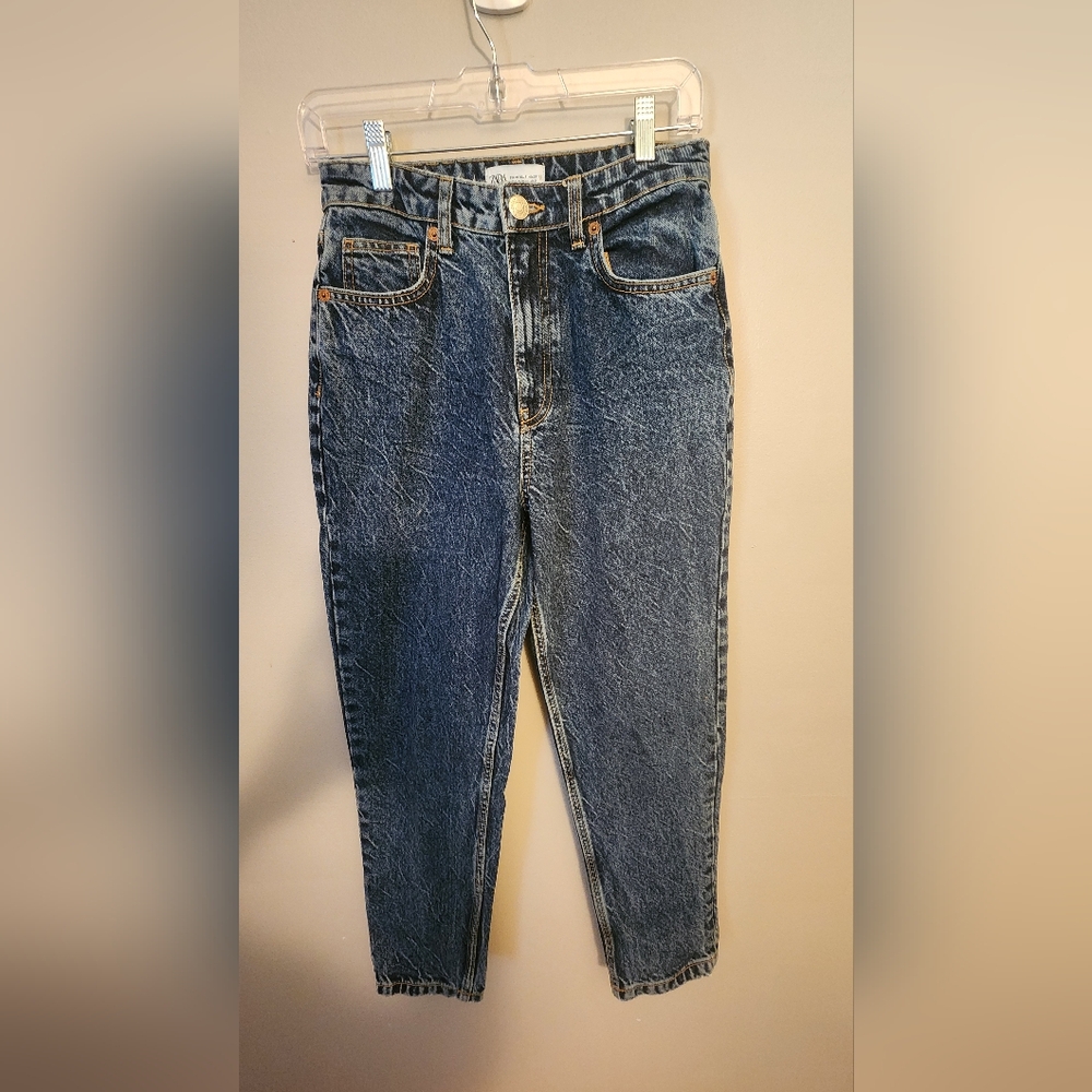Zara High Waisted High Rise Skinny Mom Jeans Size 4